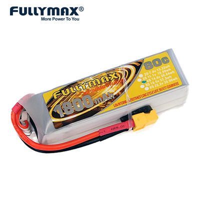 14.8v 4s 1800mah Lipo Batteries For Rc Airplanes 80c Xt60 Lightweight Plug