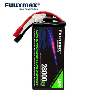 28000mAh Lipo 12s Battery For Drone 44.4V 15C LiHV Chemistry Industry AS150 XT150 Plug