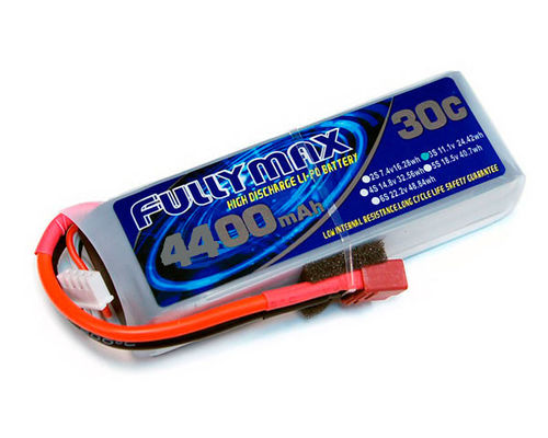 FFULLYMAX LiPo Battery Pack 30C 4400mAh 3S 11.1V with T Plug for RC cars, RC aircraft, RC helicopters, F3A competition