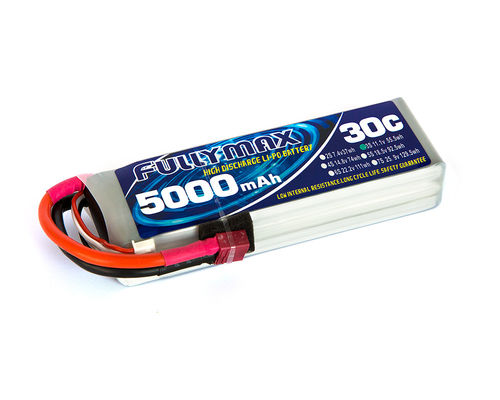 FULLYMAX LiPo Battery Pack 30C 5000mAh 3S 11.1V with Deans connector for RC cars, RC aircraft, RC helicopters