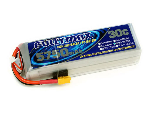 FULLYMAX LiPo Battery Pack 30C 5750mAh 5S 18.5V battery with XT60 connector for RC Heli Fix-wing aircraft RC airplanes