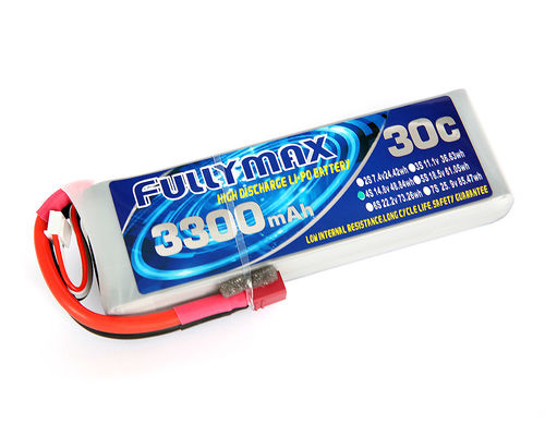FULLYMAX LiPo Battery Pack 30C 3300mAh 4S 14.8V with T Plug for RC cars RC aircraft RC Heli