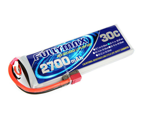 FULLYMAX LiPo Battery Pack 30C 2700mAh 3S 11.1V with T Plug for RC cars RC aircraft RC Truck