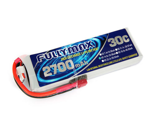 FULLYMAX LiPo Battery Pack 30C 2700mAh 4S 14.8V with T Plug for RC cars RC aircraft RC airplane