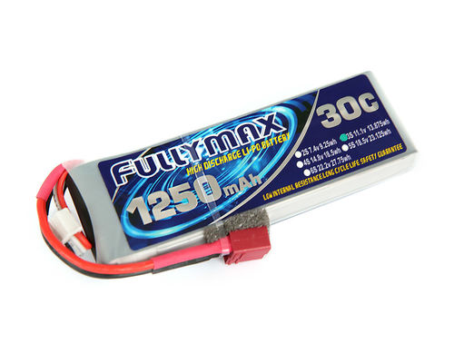 T Plug LiPo Battery 30C 1250mAh 3S 11.1V For Indoor Slow Flyer RC Aerobatic Airplane